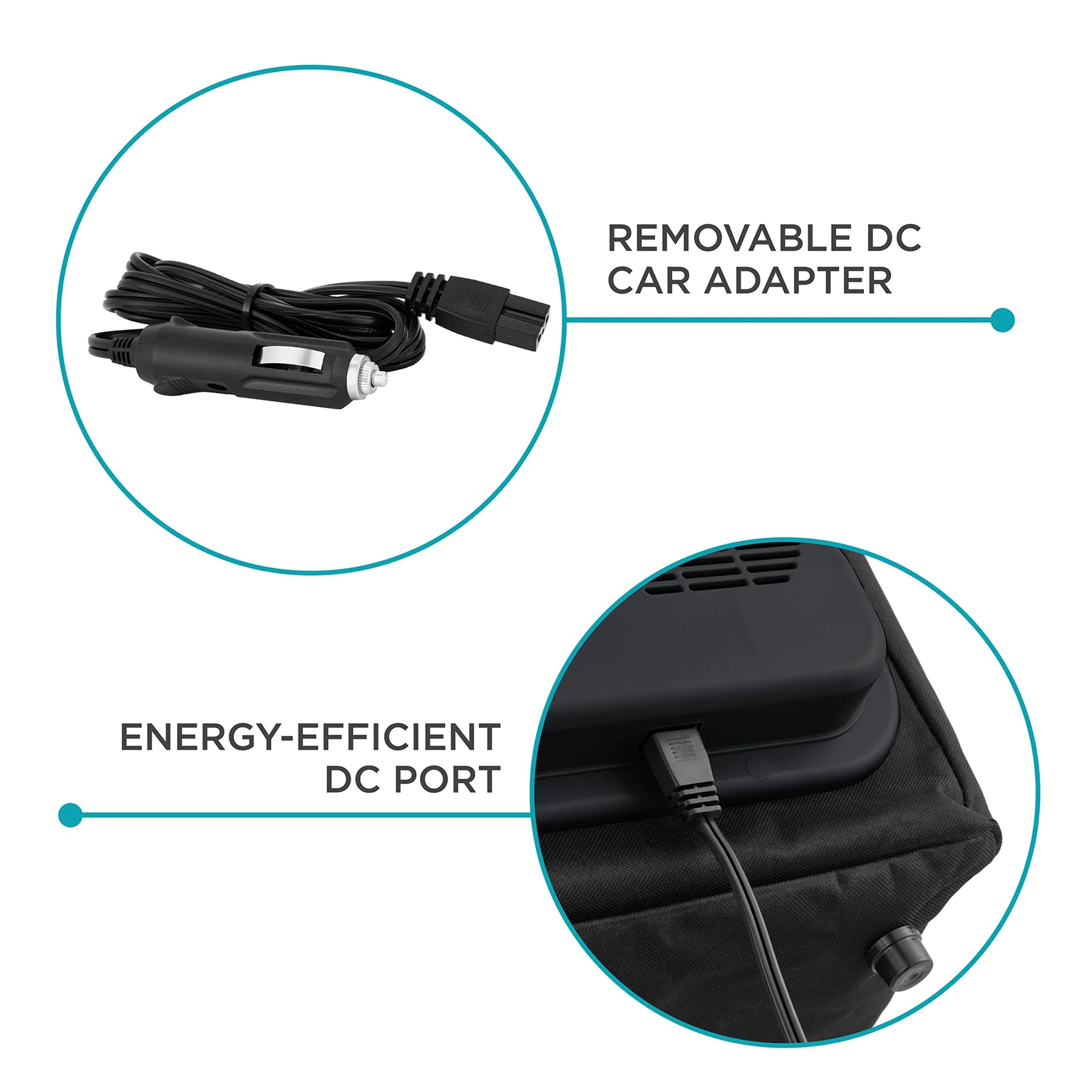 Ivation Portable Electric Cooler Bag | 15 L Soft Sided Thermoelectric Travel Cooler with Shoulder Strap, Storage Pocket & DC 12V Plug in for Car, Truck & RV Camping